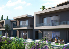 A new investment project surrounded by forests at the excavation stage in the Bogazichi area