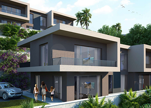 A new investment project surrounded by forests at the excavation stage in the Bogazichi area