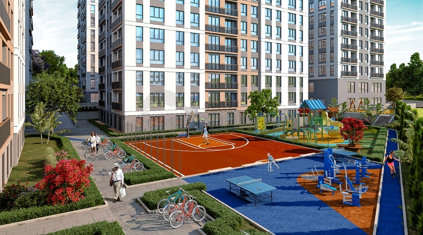 A project under construction on the shores of the Marmara Sea