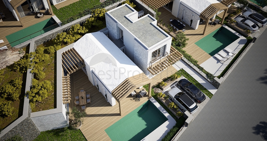 Detached villas with unique architecture in the Gyumyushlyuk area