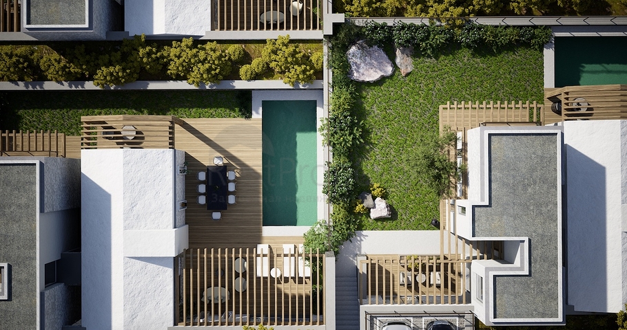 Detached villas with unique architecture in the Gyumyushlyuk area