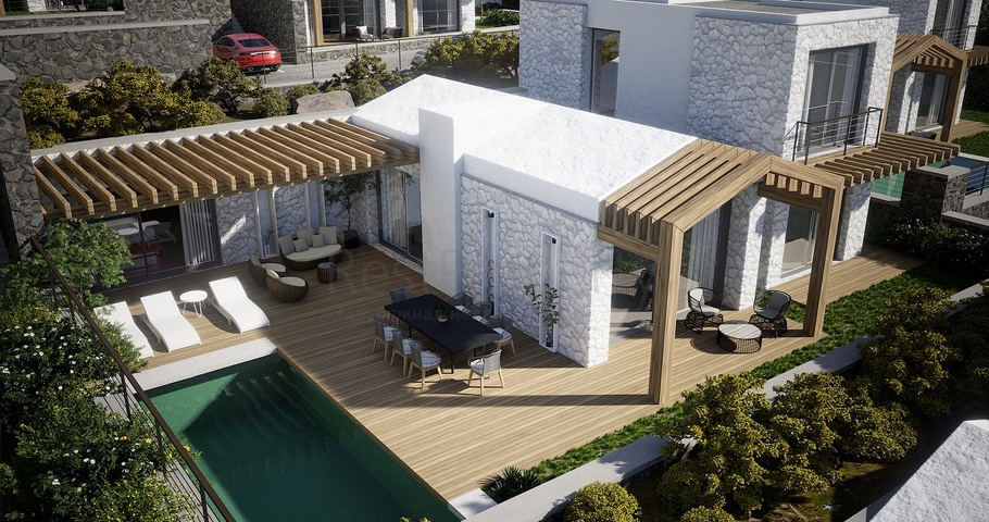 Detached villas with unique architecture in the Gyumyushlyuk area