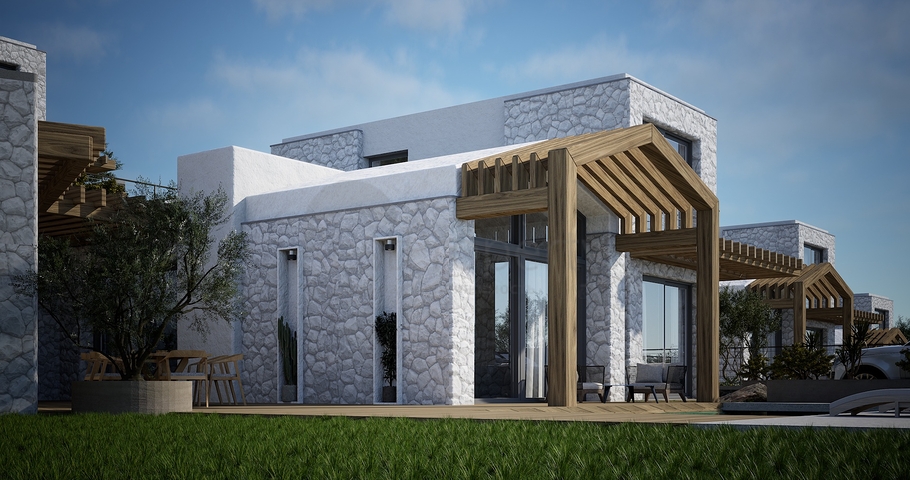 Detached villas with unique architecture in the Gyumyushlyuk area