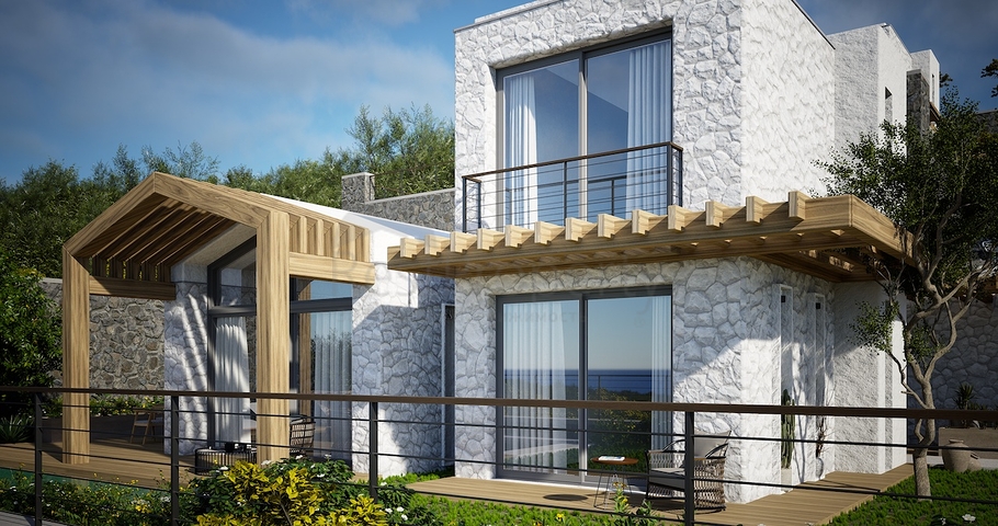 Detached villas with unique architecture in the Gyumyushlyuk area