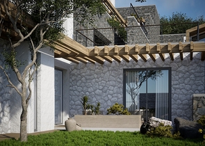 Detached villas with unique architecture in the Gyumyushlyuk area