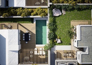 Detached villas with unique architecture in the Gyumyushlyuk area