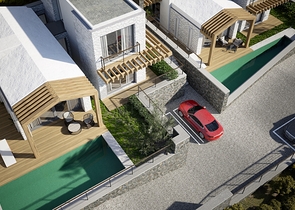 Detached villas with unique architecture in the Gyumyushlyuk area