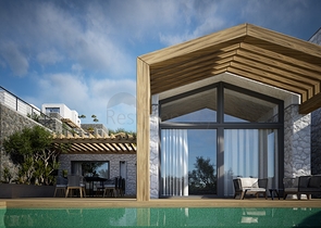 Detached villas with unique architecture in the Gyumyushlyuk area