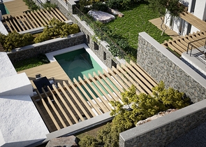 Detached villas with unique architecture in the Gyumyushlyuk area