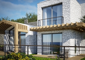 Detached villas with unique architecture in the Gyumyushlyuk area