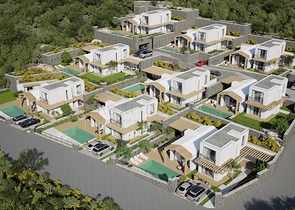 Detached villas with unique architecture in the Gyumyushlyuk area