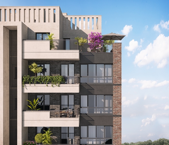 An investment project under construction from a well-known developer