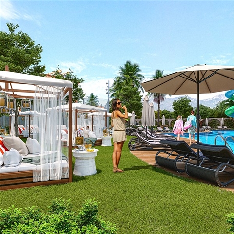 A new complex under construction in the Tosmur area