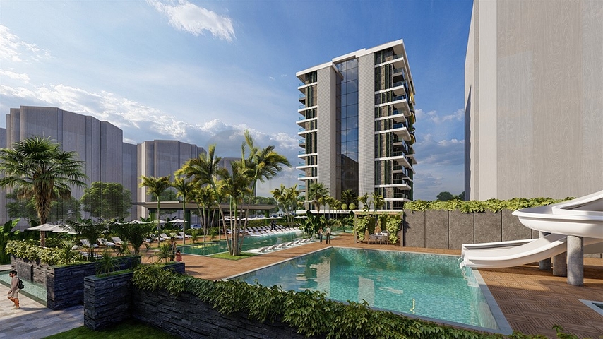 Beachfront complex - 1 bedroom apt - luxury life style - Mahmutlar / Alanya 