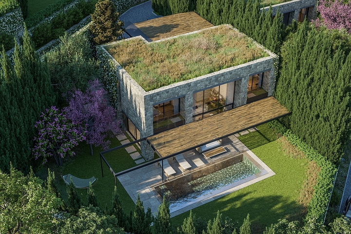 Stylish modern design villas with sea views in Yalikavak area