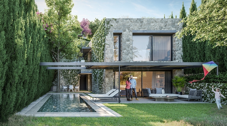 Stylish modern design villas with sea views in Yalikavak area