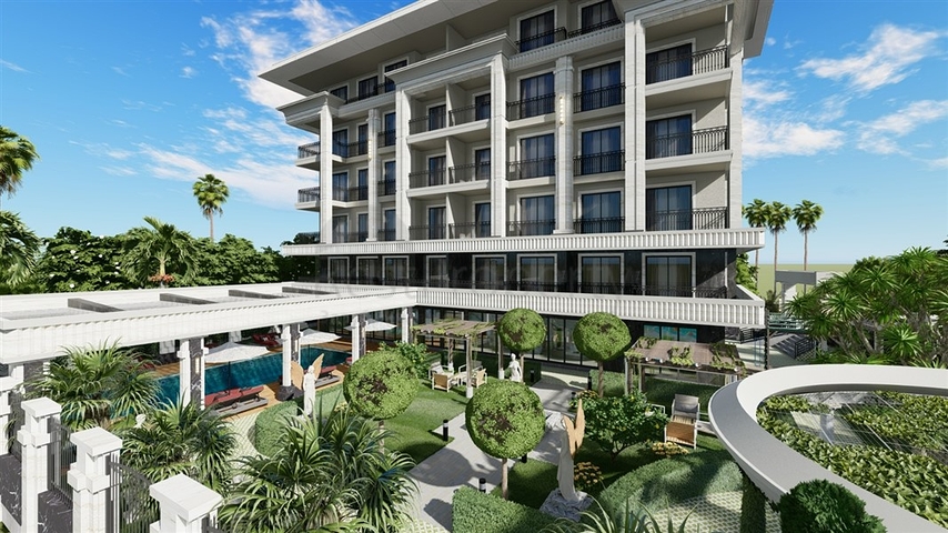 Luxury residential complex near the sea at the initial stage of construction