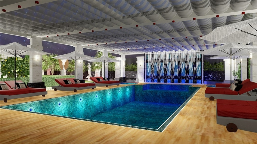 Luxury residential complex near the sea at the initial stage of construction