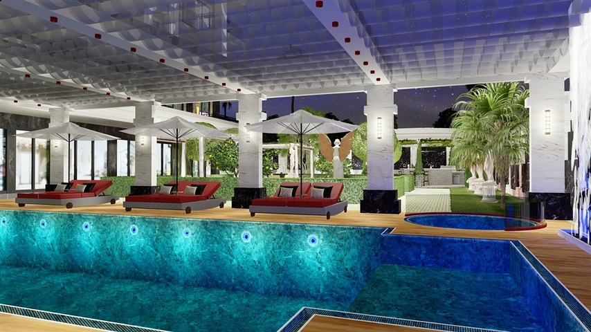 Luxury residential complex near the sea at the initial stage of construction