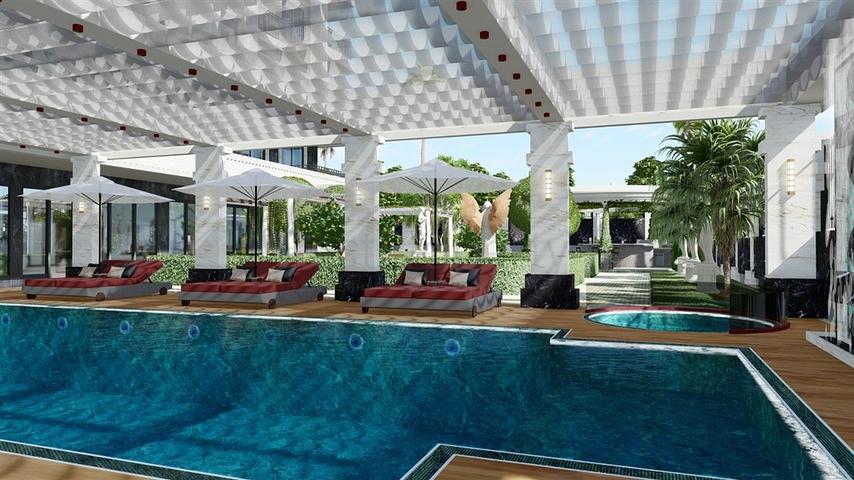 Luxury residential complex near the sea at the initial stage of construction