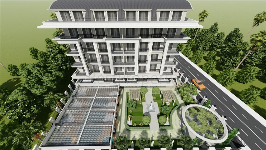 Luxury residential complex near the sea at the initial stage of construction