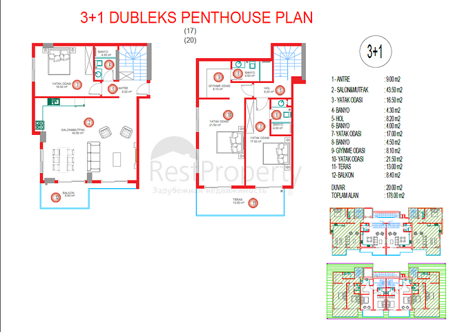 Luxury residential complex near the sea at the initial stage of construction