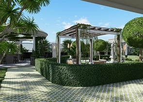 Luxury residential complex near the sea at the initial stage of construction