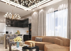 Luxury residential complex near the sea at the initial stage of construction