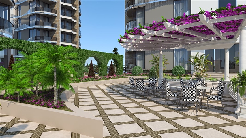 1+1 apartment from a well-known developer 200 m from the sea in the Tosmur area