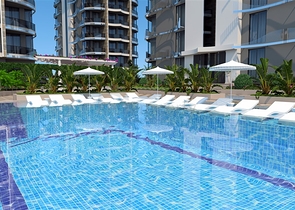 1+1 apartment from a well-known developer 200 m from the sea in the Tosmur area