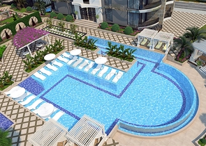 1+1 apartment from a well-known developer 200 m from the sea in the Tosmur area