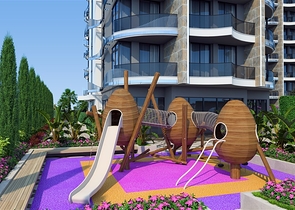 1+1 apartment from a well-known developer 200 m from the sea in the Tosmur area