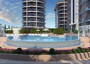1+1 apartment from a well-known developer 200 m from the sea in the Tosmur area
