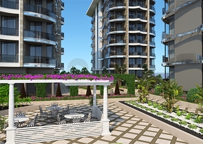 1+1 apartment from a well-known developer 200 m from the sea in the Tosmur area