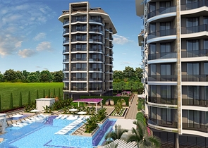 1+1 apartment from a well-known developer 200 m from the sea in the Tosmur area