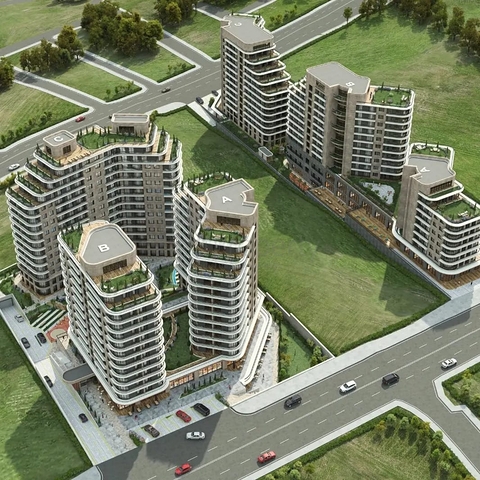 An investment project under construction in the Kucukcekmedje area