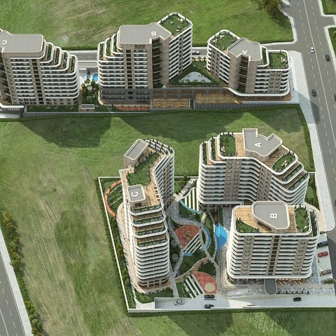 An investment project under construction in the Kucukcekmedje area