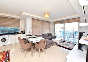 Large 1+1 apartment in a modern complex in Kestel district