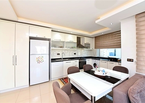 Large 1+1 apartment in a modern complex in Kestel district