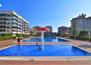 Large 1+1 apartment in a modern complex in Kestel district