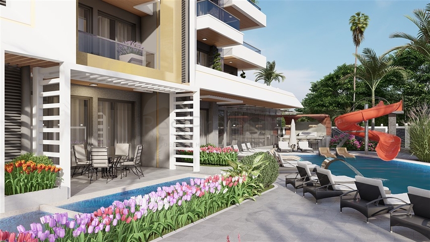 A modern style complex in the prestigious Oba district 