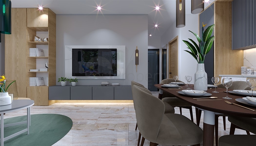 A modern style complex in the prestigious Oba district 