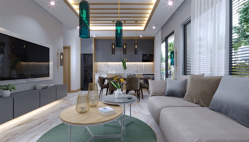 A modern style complex in the prestigious Oba district 