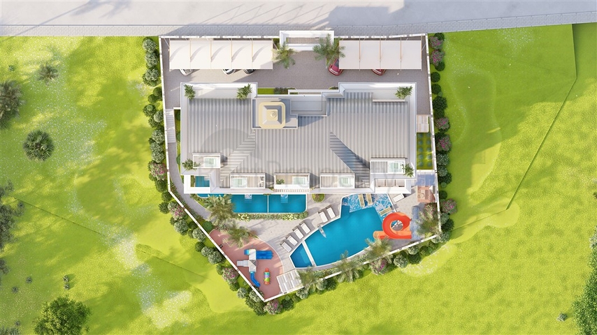 A modern style complex in the prestigious Oba district 