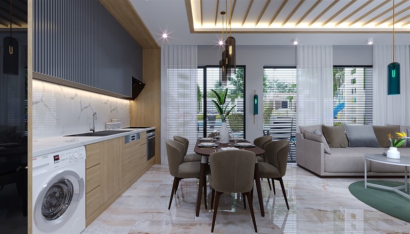 A modern style complex in the prestigious Oba district 