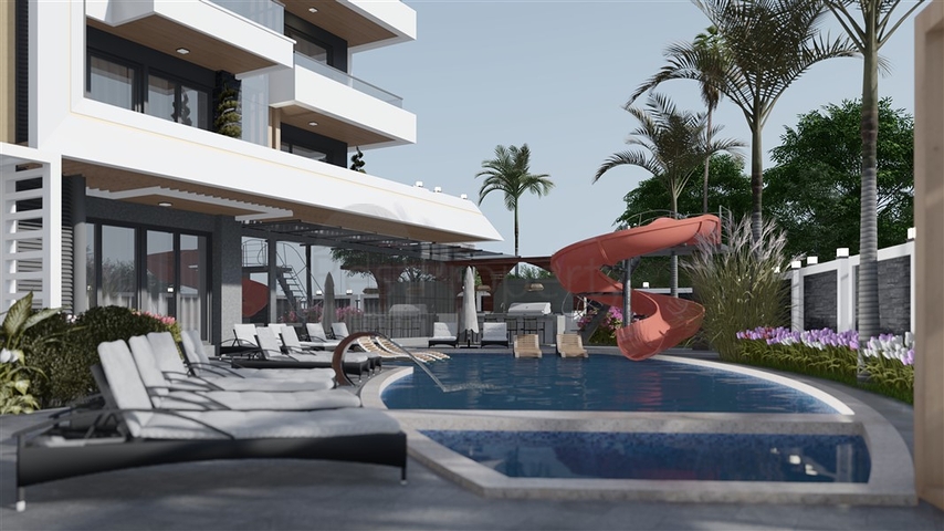 A modern style complex in the prestigious Oba district 