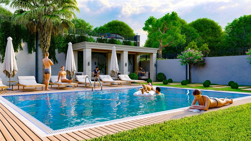 Boutique complex 1 km from the beach in Demirtas district 