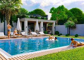 Boutique complex 1 km from the beach in Demirtas district 