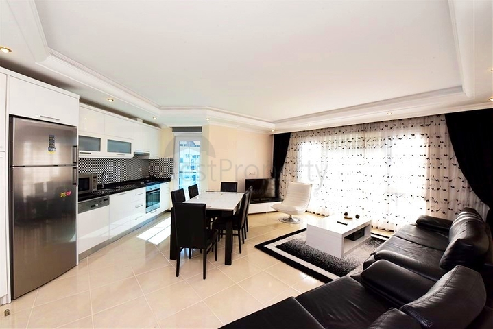 4+1 duplex penthouse in Kestel area, just 20 m from the sea