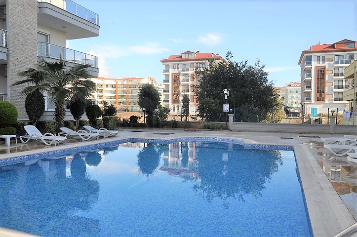 4+1 duplex penthouse in Kestel area, just 20 m from the sea